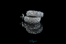 Load image into Gallery viewer, Inverted Diamond Hoop Earrings