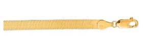 14k Solid Gold 6mm Herringbone Chain